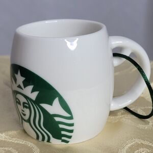Starbucks Espresso Cup with Siren Ceramic Christmas Ornament - Collectors Piece